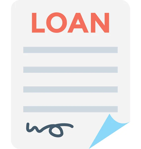 Loan Flat Vector Icon — Stock Vector