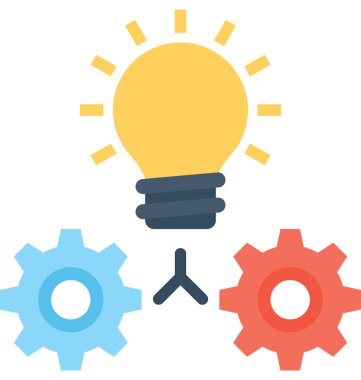 Çözüm düz vektör simgesi