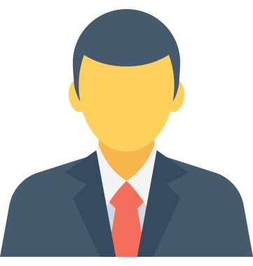 İşadamı Düz Vektör Simgesi