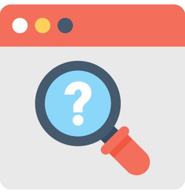 Bilinmeyen arama düz vektör simgesi