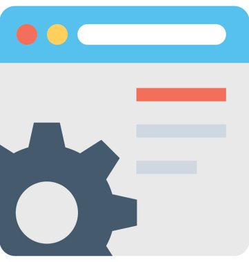 Web ayarı düz vektör simgesi