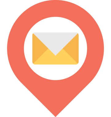 gps düz vektör simgesi