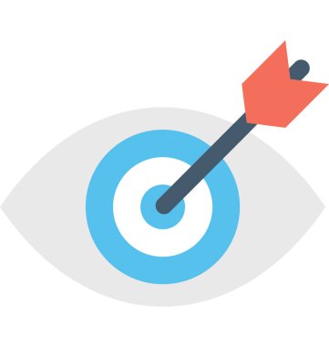 hedef düz vektör simgesi