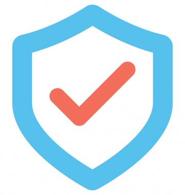 kalkan düz vektör simgesi