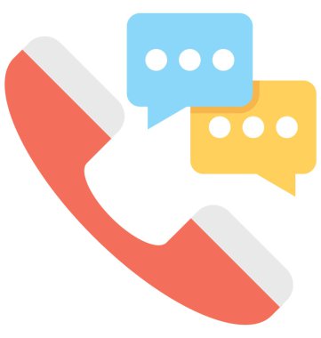 iletişim düz vektör simgesi