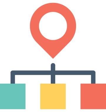 hiyerarşi düz vektör simgesi