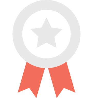 Rozet düz vektör simgesi