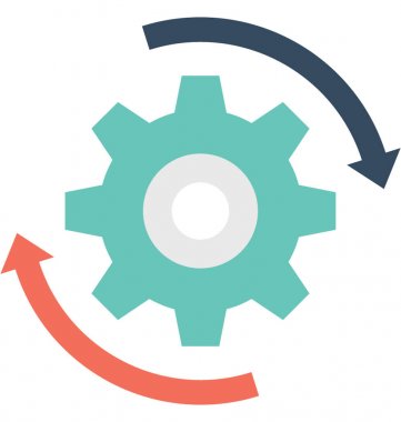 Reset düz vektör simgesi