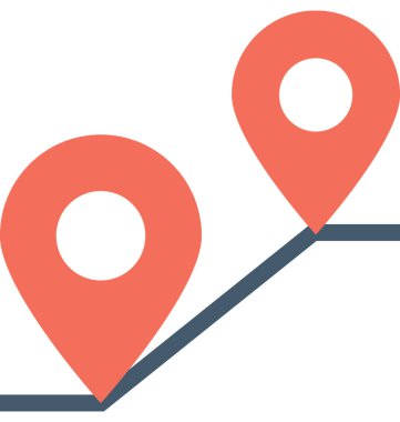 gps düz vektör simgesi