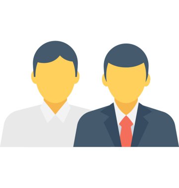 İş arkadaşları düz vektör simgesi