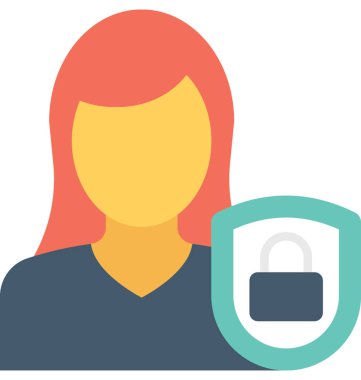 güvenlik düz vektör simgesi