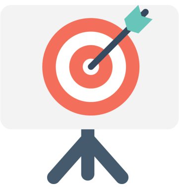 hedef düz vektör simgesi