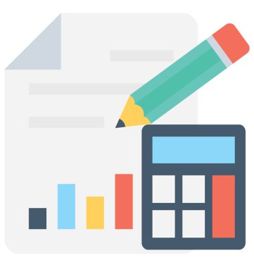 Hesapları düz simge vektör