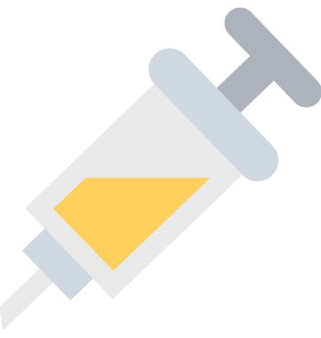 Enjeksiyon düz vektör simgesi