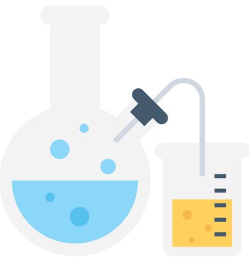 Deney düz vektör simgesi