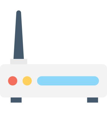 Modem düz vektör simgesi