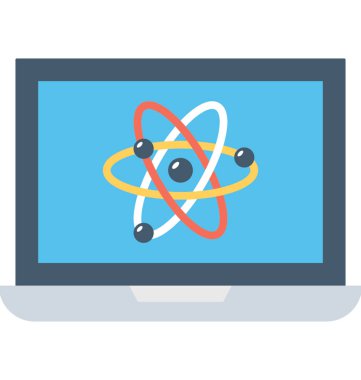 Laptop Düz Vektör Simgesi