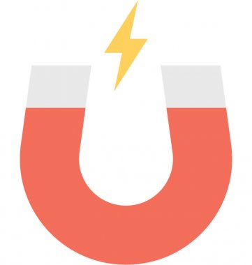 Mıknatıs Düz Vektör Simgesi