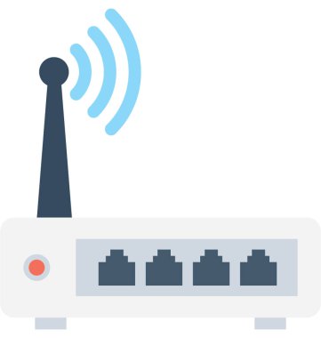 Wifi Yönlendirici Düz Vektör Simgesi
