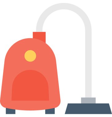 Elektrikli süpürge düz vektör simgesi