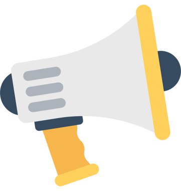 megafon düz vektör simgesi