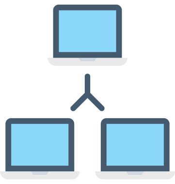 Ağ düz vektör simgesi