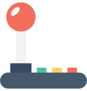 joystick düz vektör simgesi