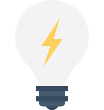 Ampul Düz Vektör Simgesi