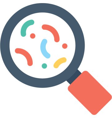 Mikroplar düz vektör simgesi