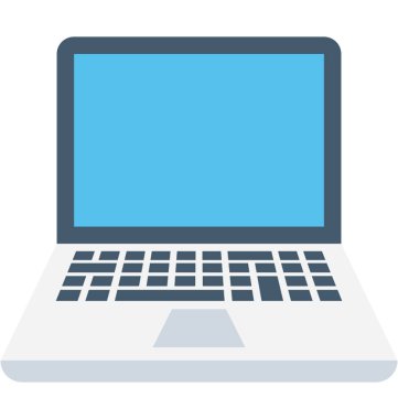 Laptop Düz Vektör Simgesi