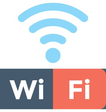 WiFi alanına düz vektör simgesi