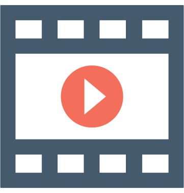 Media Player düz vektör simgesi