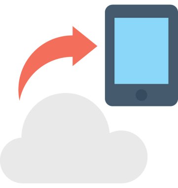 Mobil veri düz vektör simgesi