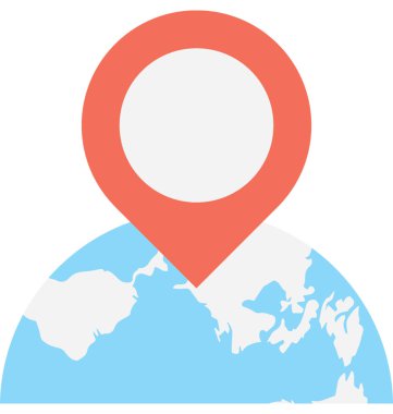 navigasyon düz vektör simgesi