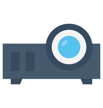 Projektör düz vektör simgesi