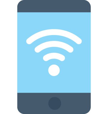 Mobil Wifi düz vektör simgesi