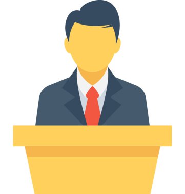 Konuşma düz vektör simgesi