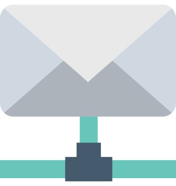 e-posta düz vektör simgesi 