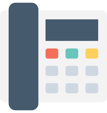 Sabit hat telefon düz vektör simgesi