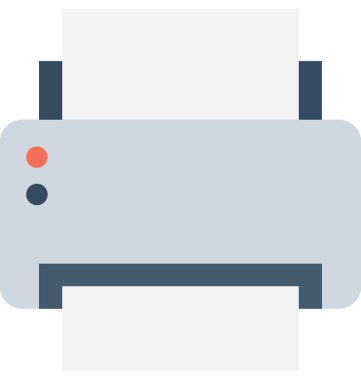 Yazıcı Düz Vektör Simgesi