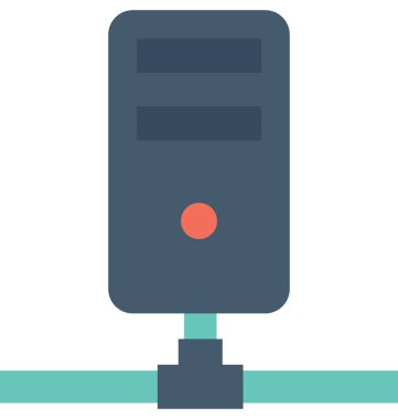 Anabilgisayar düz vektör simgesi