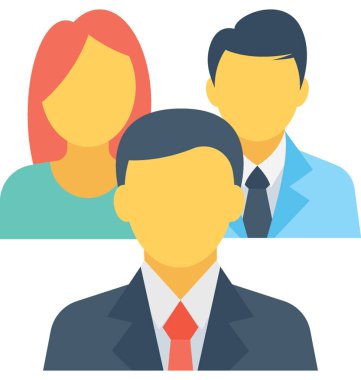 İnsanlar ağ düz vektör simgesi