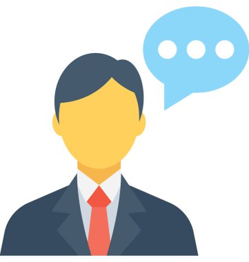 Görüşme düz vektör simgesi