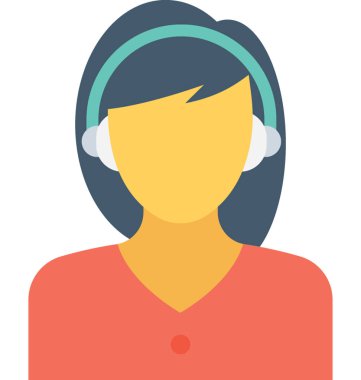 Kadın düz vektör simgesi