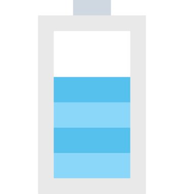 Pil Düz Vektör Simgesi