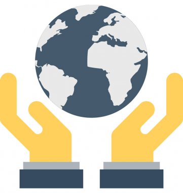 Dünya düz vektör simge kaydetmek