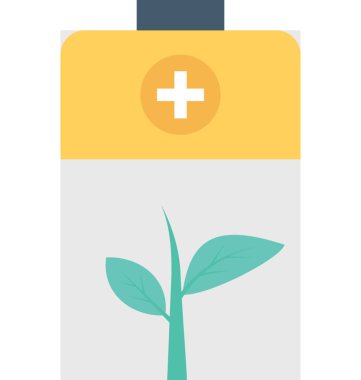 Pil Düz Vektör Simgesi