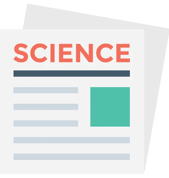 Science Article Flat Vector Icon — Stock Vector