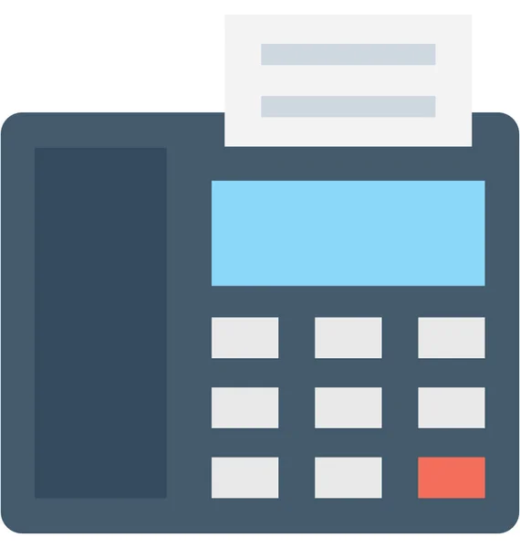 Ícone Vetor Plano Fax —  Vetores de Stock