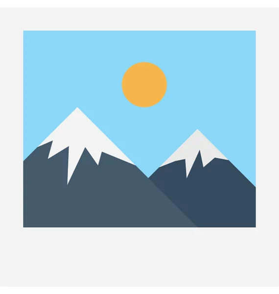 Paisaje Plano Vector Icono — Archivo Imágenes Vectoriales